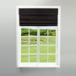 Radiance Newport 30-in Cordless Espresso Roman Shade