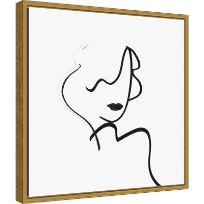 16" X 16" Muser I Woman By Isabelle Z Framed Canvas Wall Art Gold - Amanti Art 3 16" X 16" Muser I Woman By Isabelle Z Framed Canvas Wall Art Gold - Amanti Art