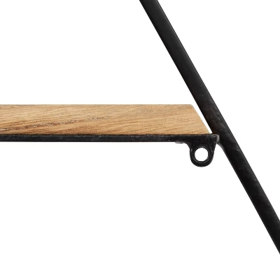 25.5" X 22" X 5" Ladd Hexagon Floating Shelves Rustic Brown - Kate & Laurel All Things Decor 5 25.5" X 22" X 5" Ladd Hexagon Floating Shelves Rustic Brown - Kate & Laurel All Things Decor - Image 3