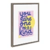 18" X 24" Sylvie You Are One Of A Kind Framed Canvas Wall Art By Maria Filar Gray - Kate And Laurel -Home Decor Store GUEST 413e2dc7 1db0 4273 83b4 b157fb48490b