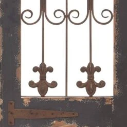 Traditional Metal Scroll Distressed Door Inspired Ornamental Wall Decor With Metal Wire Details Brown - Olivia & May -Home Decor Store GUEST 44aafbb1 c22f 4694 8f88 ed928a716e59