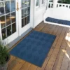 Blue Solid Doormat - (3'x4') - HomeTrax -Home Decor Store GUEST 44d30c0f f869 48dc 9cfa 78f3a2210cdb