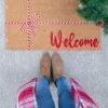 Shiraleah "Welcome" Candy Cane Holiday Doormat -Home Decor Store GUEST 45aaee73 962f 4ec2 9d42 8503589045ce