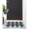 Kate Aurora All Season Black & White Plaid Country Farmhouse Coir Bristled Outdoor All Season Welcome Mat - 18"x30" -Home Decor Store GUEST 4682cddf 2837 460b 87a2 ff33ec872563