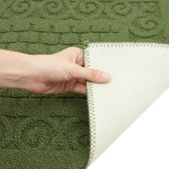 Farmlyn Creek Green Rectangle Rug With Latex Backing, Kitchen Mat, Indoor Outdoor Doormat For Home Entryway (43 X 20 In) -Home Decor Store GUEST 46bcc5c3 8f79 47d1 867b 4978882759c9