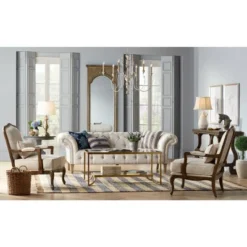 Regency Hill Traditional Table Lamp 26" High Antique Brass Candlestick White Fabric Drum Shade For Living Room Family Bedroom Bedside -Home Decor Store GUEST 4be0e5be 73be 4a9c bedf 560d55a70095