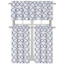 Kate Aurora Living Shabby Trellis 3 Piece Café Kitchen Curtain Tier And Valance Set -Home Decor Store GUEST 4debae7c 92af 4912 bbaa d9fb1c234a3d