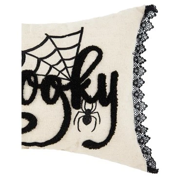 C&F Home 14" X 22" Spooky Black And White Halloween Embroidered Throw Pillow 4 C&F Home 14" X 22" Spooky Black And White Halloween Embroidered Throw Pillow - Image 2