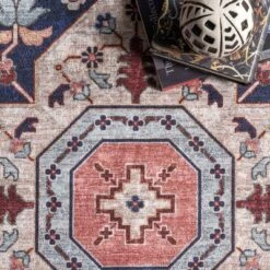 NuLOOM Amber Machine Washable Floral Aztec Area Rug -Home Decor Store GUEST 4e90131a 0893 4e64 bef3 c5189201f197