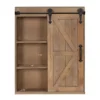 Decorative Wood Wall Storage Cabinet With Vanity Mirror And Sliding Barn Door Rustic Brown - Kate & Laurel All Things Decor -Home Decor Store GUEST 4eee3137 8caa 4e85 9290 5f7c325de9bf