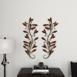 Metal Leaf Wall Decor Set Of 2 Brown - Olivia & May -Home Decor Store GUEST 4f36c37a 1b03 427e 9656 1b07456da71f