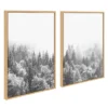 (Set Of 2) 23" X 33" Sylvie Forest On A Foggy Day Black And White Framed Canvas Natural - Kate & Laurel All Things Decor -Home Decor Store GUEST 4fbc02f4 5cf1 40d7 b290 6d2fd0c03f8e