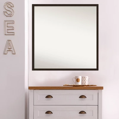 27" X 27" Non-Beveled Carlisle Espresso Narrow Wood Wall Mirror - Amanti Art 9 27" X 27" Non-Beveled Carlisle Espresso Narrow Wood Wall Mirror - Amanti Art - Image 7