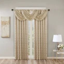 46"x38" Aurora Jacquard Window Valance Gold - SunSmart 10 46"x38" Aurora Jacquard Window Valance Gold - SunSmart -Home Decor Store GUEST 525b502c 8d24 4e60 90aa fcb5ec2a454e
