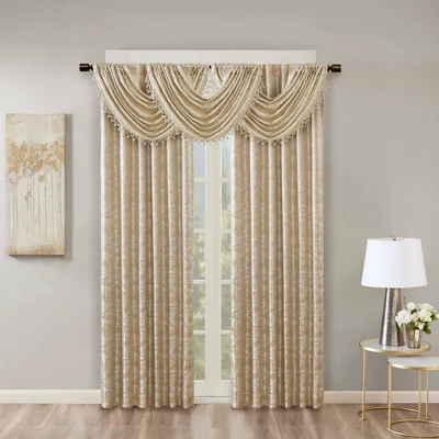 46"x38" Aurora Jacquard Window Valance Gold - SunSmart 6 46"x38" Aurora Jacquard Window Valance Gold - SunSmart - Image 4