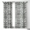Emanuela Carratoni Ultimate Gray Damask 64" X 50" Single Panel Room Darkening Window Curtain - Deny Designs