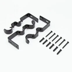 Kenney Mission 1" Premium Decorative Window Double Curtain Rod, 66-120", Oil Rubbed Bronze