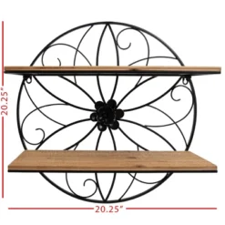 Black Metal & Wood Wall Shelf - Foreside Home & Garden -Home Decor Store GUEST 54f30760 72a5 4f86 81fe 14f426756c2f