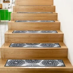 World Rug Gallery Modern Floral Circles Non-Slip Stair Treads -Home Decor Store GUEST 55d02c98 5766 4886 840d ff96f5e3ebfe