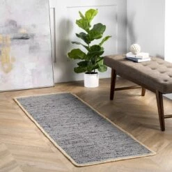 NuLOOM Sabby Hand Woven Leather Flatweave Area Rug