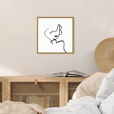 16" X 16" Muser I Woman By Isabelle Z Framed Canvas Wall Art Gold - Amanti Art 6 16" X 16" Muser I Woman By Isabelle Z Framed Canvas Wall Art Gold - Amanti Art - Image 4