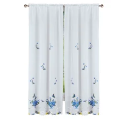 Collections Etc Rose And Butterfly Embcurtains -Home Decor Store GUEST 5877d768 9797 45fa bd55 f7e1088c2d12