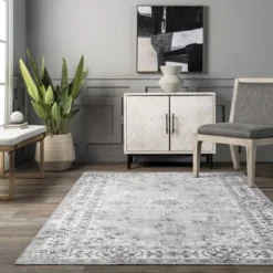 NuLOOM Ren Vintage Floral Machine Washable Area Rug -Home Decor Store GUEST 5c00d40f e37a 45c1 aab2 c0007b19de1d