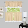 Collections Etc Darcy Two-tone Rod Pocket Café Curtain Tiers - 2 Piece Set -Home Decor Store GUEST 5e8c32c3 5f67 43c7 8f20 ed02e86ef2d0