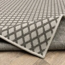 Trinity Casual Diamond Lattice Patio Area Rug Beige/Gray - Captiv8e Designs -Home Decor Store GUEST 5e90e4ce 6f00 49d0 a37f d4af97498985