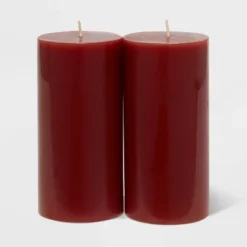 2pk Pillars Warm Cider & Cinnamon Red - Threshold™ 7 2pk Pillars Warm Cider & Cinnamon Red - Threshold™ -Home Decor Store GUEST 5fecdd6e 5da9 48e9 866c c72973a56b09