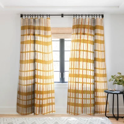 Kierkegaard Design Studio Hygge Retro Stripe Painted Plaid Single Panel Sheer Window Curtain - Deny Designs 8 Kierkegaard Design Studio Hygge Retro Stripe Painted Plaid Single Panel Sheer Window Curtain - Deny Designs - Image 6