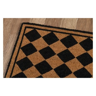 1'6"X2'6" Geometric Woven Door Mat Black/Natural - Erin Gates By Momeni 3 1'6"X2'6" Geometric Woven Door Mat Black/Natural - Erin Gates By Momeni