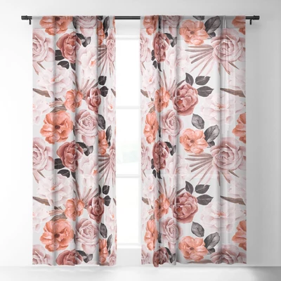 Marta Barragan Camarasa Terracotta Flowered Garden Single Panel Sheer Window Curtain - Deny Designs 3 Marta Barragan Camarasa Terracotta Flowered Garden Single Panel Sheer Window Curtain - Deny Designs