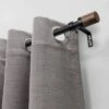 Decorative Drapery Curtain Rod With Maple Wood Cylinder Finials Matte Black - Lumi Home Furnishings -Home Decor Store GUEST 6221ae7d 0569 4912 ab9d 0b925d76e382