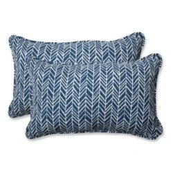 Outdoor/Indoor Herringbone Rectangular Throw Pillow Set Of 2 - Pillow Perfect -Home Decor Store GUEST 623c3d0e 71b3 48f8 9714 59a57f8affd5