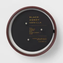 15oz Ceramic Jar 3-Wick Black Honey Vanilla Candle Plum Purple - Threshold™ -Home Decor Store GUEST 628598e2 25c1 4401 a53c 5b759f517136