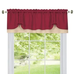 Collections Etc Darcy Two-Tone Rod Pocket Window Curtain Valance With Pick-Up Accents, Home Décor For Any Room -Home Decor Store GUEST 62d45851 679f 41a3 8027 ee0638a096d6