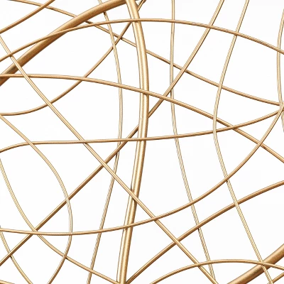 LuxenHome 26.4" Square Gold Abstract Metal Wall Decor 7 LuxenHome 26.4" Square Gold Abstract Metal Wall Decor - Image 5