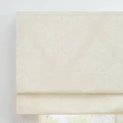 Carlton Damask 100% Total Blackout Cordless Roman Blind And Shade - Eclipse