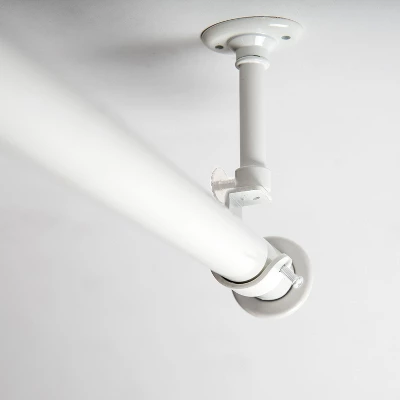 Room Dividers Now 36'' - 56'' Ceiling Mount Hanging Curtain Rod - White 3 Room Dividers Now 36'' - 56'' Ceiling Mount Hanging Curtain Rod - White