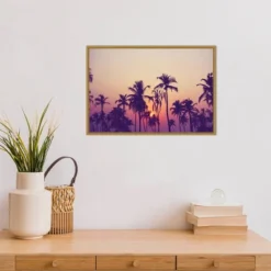 23" X 16" Palm Sky 1 By Design Fabrikken Framed Canvas Wall Art - Amanti Art -Home Decor Store GUEST 65fbe1c4 1f33 4c23 9e07 af0874b24cfe