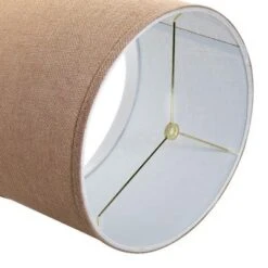 ALUCSET LLA-S1908 Soft Linen Burlap Drum Lampshades W/ Harp Support & Spider Mode Installation For Table Lamps And Floor Lights, Set Of 2, Light Brown -Home Decor Store GUEST 6620652c e685 44fc 9573 87d24e993a6d