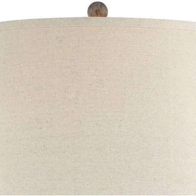 Regency Hill Glenn Rustic Country Cottage Table Lamps 27" Tall Set Of 2 Brushed Gray Terra Cotta Beige Fabric Shade For Bedroom Living Room Nightstand 8 Regency Hill Glenn Rustic Country Cottage Table Lamps 27" Tall Set Of 2 Brushed Gray Terra Cotta Beige Fabric Shade For Bedroom Living Room Nightstand - Image 6