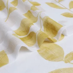 Trinity Leaf Printed Pattern Linen Textured Sheer Kitchen Curtains -Home Decor Store GUEST 66a8432e 9fdc 401a a68c bb2a8e0ef220