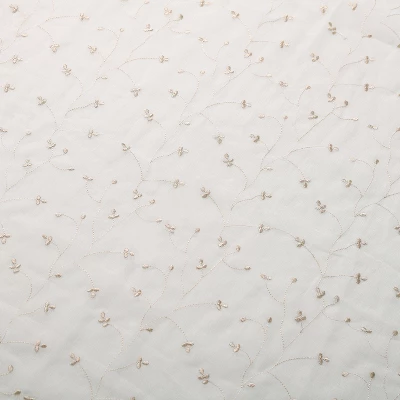 Embroidered Floral Sheer Grommet Curtain Panel Set By Blue Nile Mills 4 Embroidered Floral Sheer Grommet Curtain Panel Set By Blue Nile Mills - Image 2