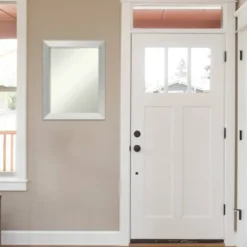 22" X 28" Non-Beveled Brushed Sterling Silver Wood Wall Mirror - Amanti Art -Home Decor Store GUEST 6a2a9f64 4ad3 45df 86c9 b18ee751c093