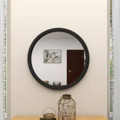 32" Contemporary Wood Wall Mirror Black - Olivia & May -Home Decor Store GUEST 6b45a6ca 3dcf 4839 a7d1 9f70e9e32c58