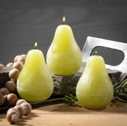 Green Grape Pear Candles - Set Of 3 -Home Decor Store GUEST 6b5c95b4 d832 457a 818c 9eae3613d1fd