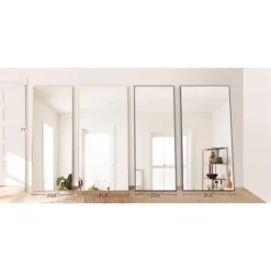 Caroline 71"H*31.5" W Oversized Full Length Metal Framed Leaning Floor Mirrors-The Pop Home