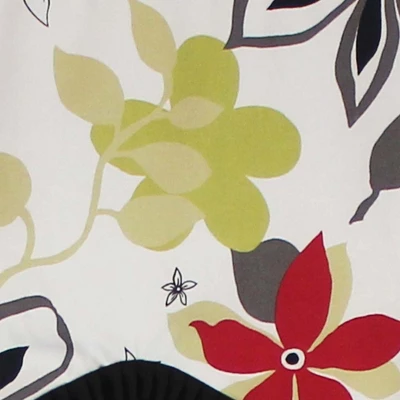 RLF Home Aria Ruffled Window Treatment Provance Premium Quality Valance 3" Rod Pocket 50" X 17" Multi/Ivory 4 RLF Home Aria Ruffled Window Treatment Provance Premium Quality Valance 3" Rod Pocket 50" X 17" Multi/Ivory - Image 2